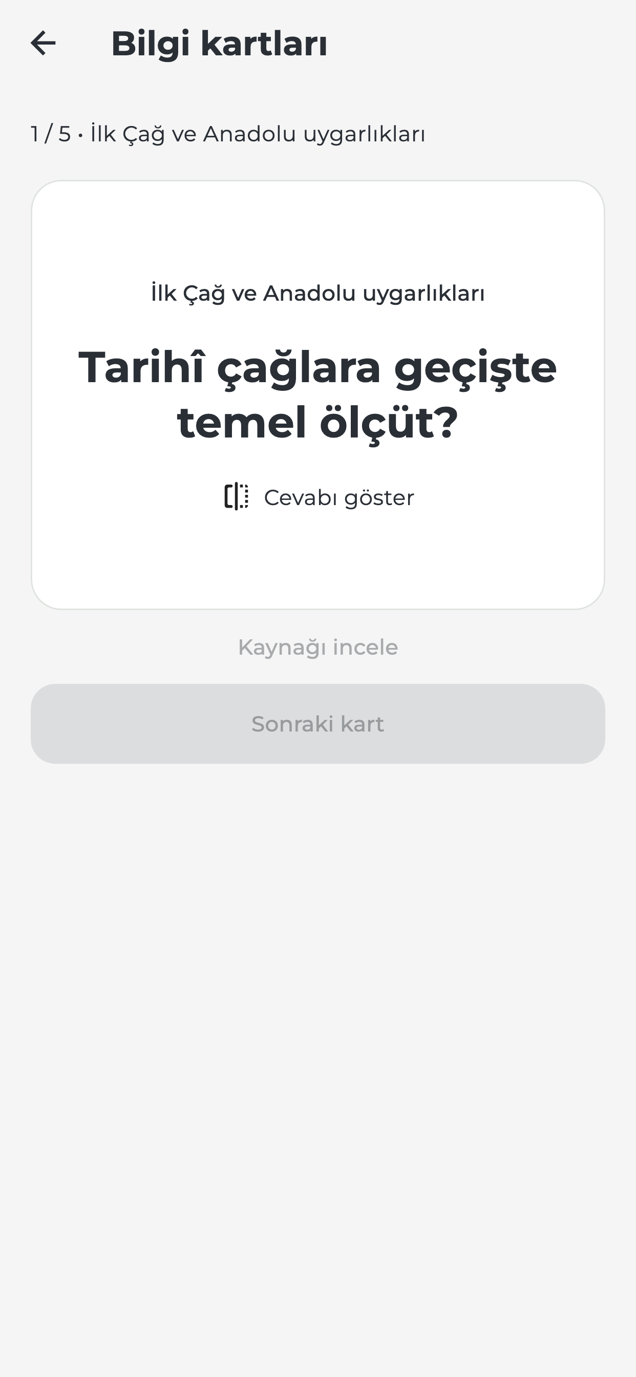 Netci İlk Çağ ve Anadolu uygarlıkları bilgi kartı